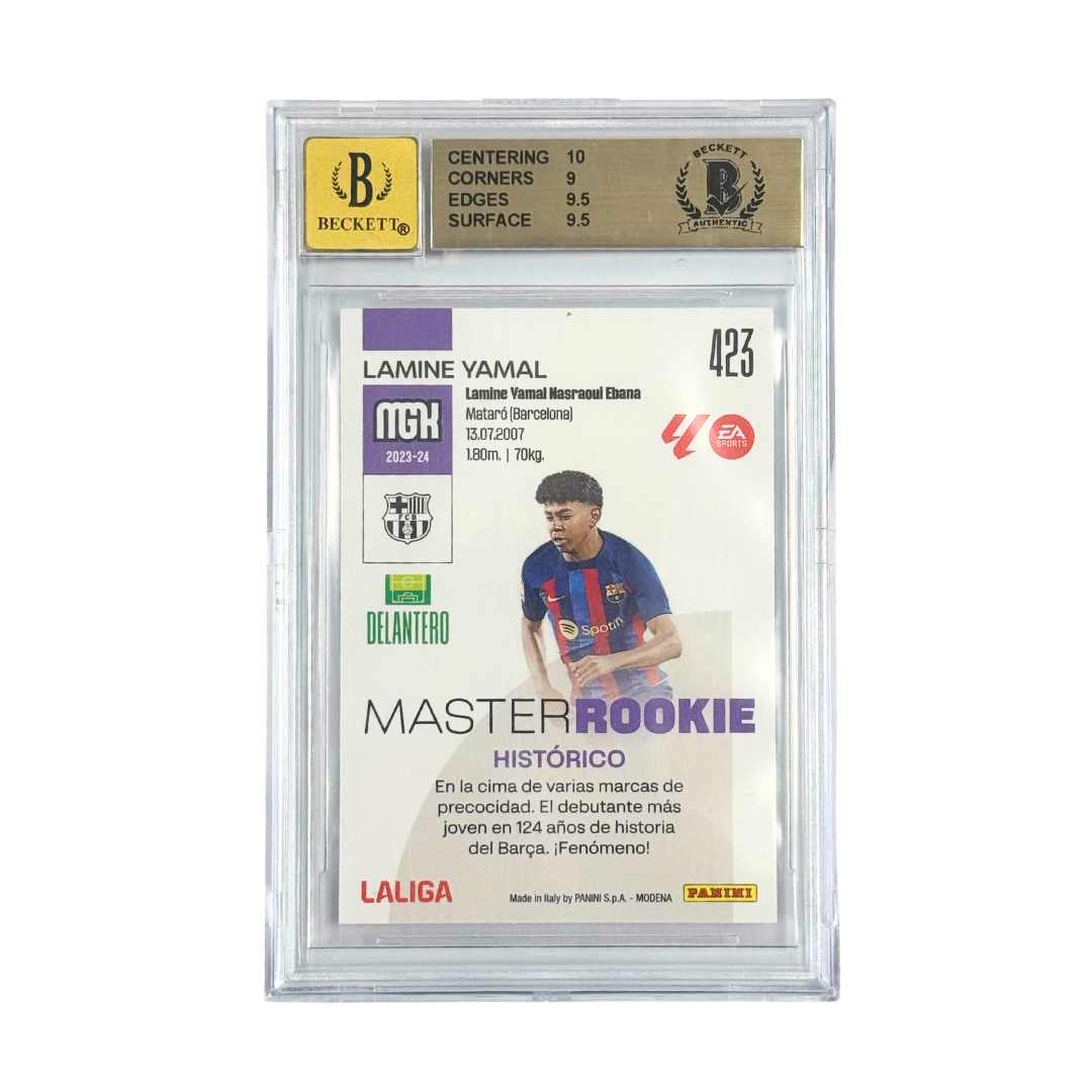 Lamine Yamal Signed 2023 Panini Megacracks Master Rookie Card - BGS 9.5 AUTO 10